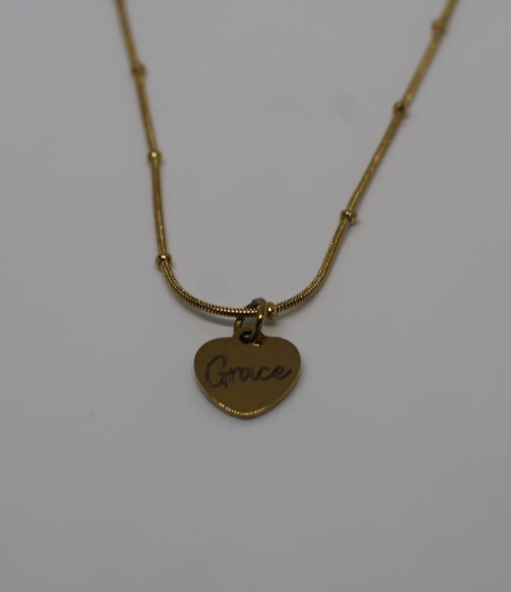 Personalised Dainty Heart Necklace
