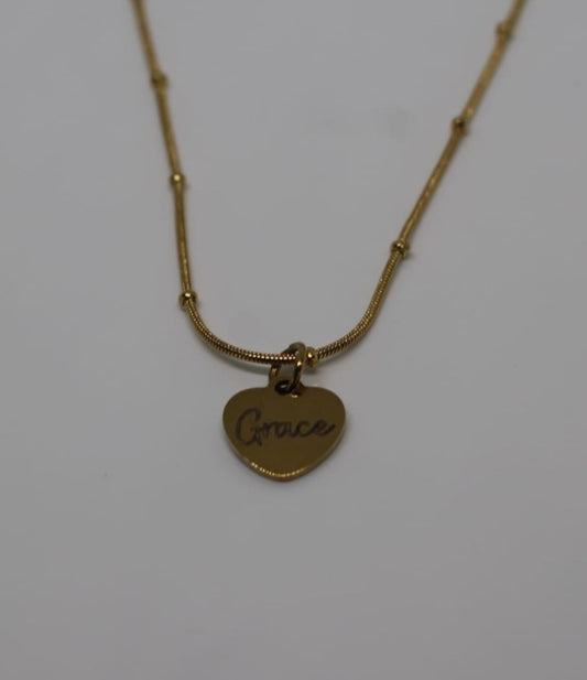 Personalised Dainty Heart Necklace