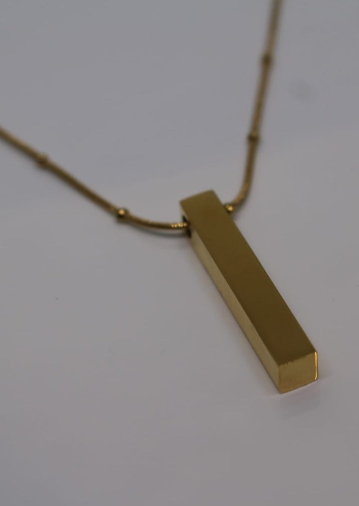 Gold Bar pendant necklace